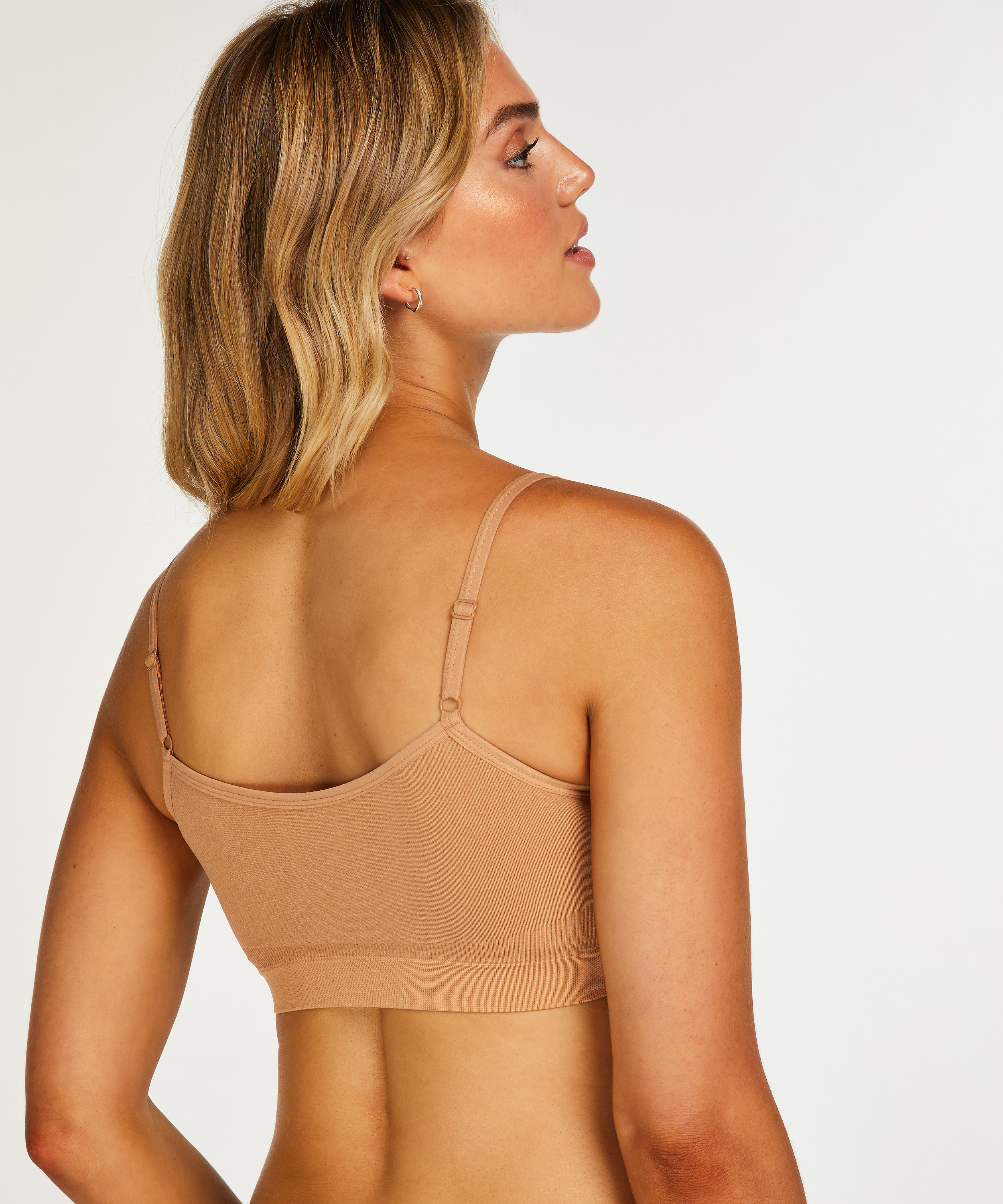 ﻿Bralette à lanières, Beige, main