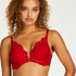 Soutien-gorge push-up préformé à armatures Pauline, Rouge