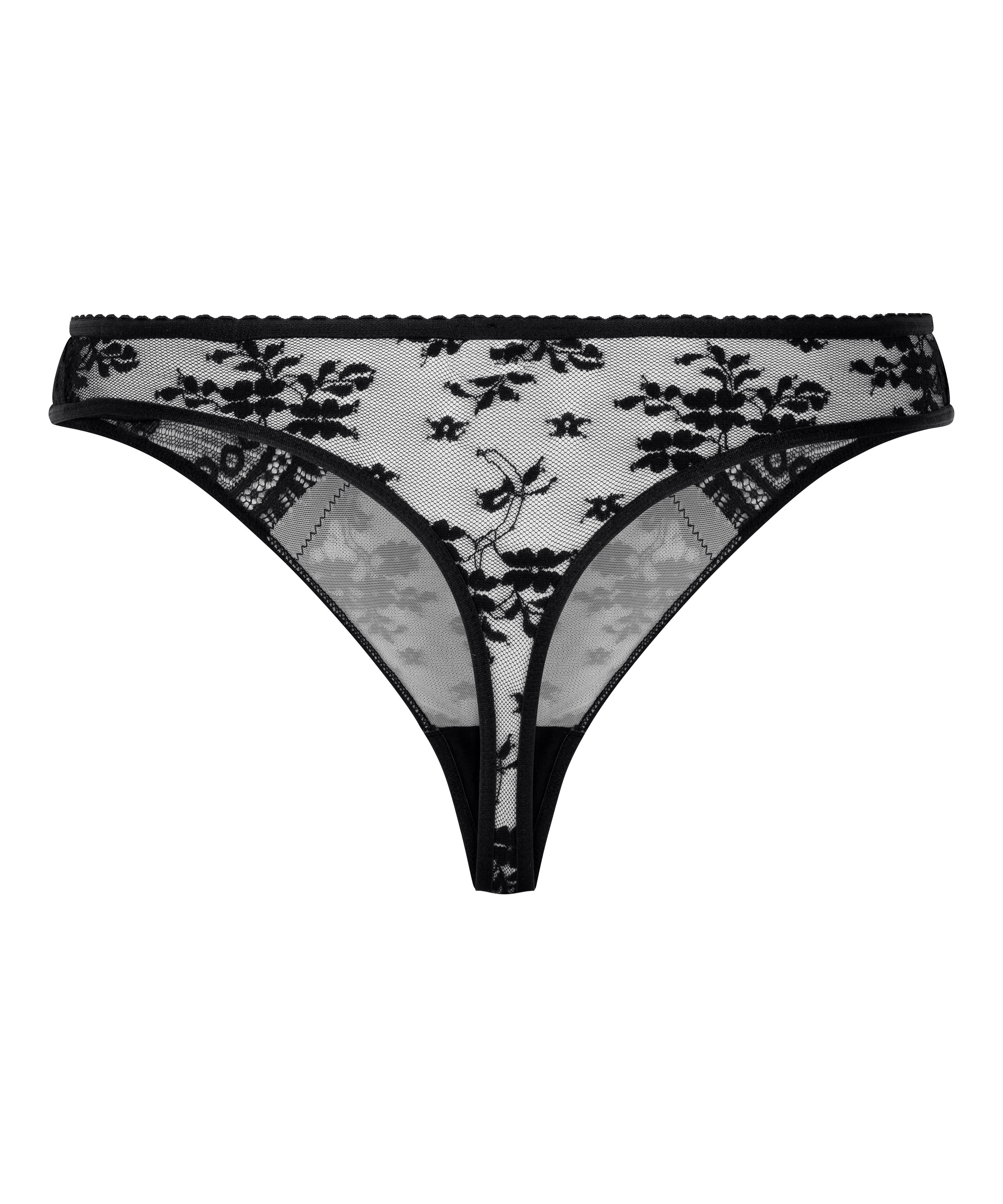 String jambe haute Lou, Noir, main