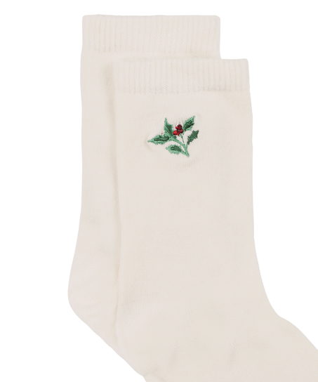 Chaussettes courtes en modal, Blanc