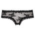Slip br&eacute;silien V-shape Floral Mesh, Noir