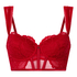 Soutien-gorge à armatures rembourré longline Withney, Rouge