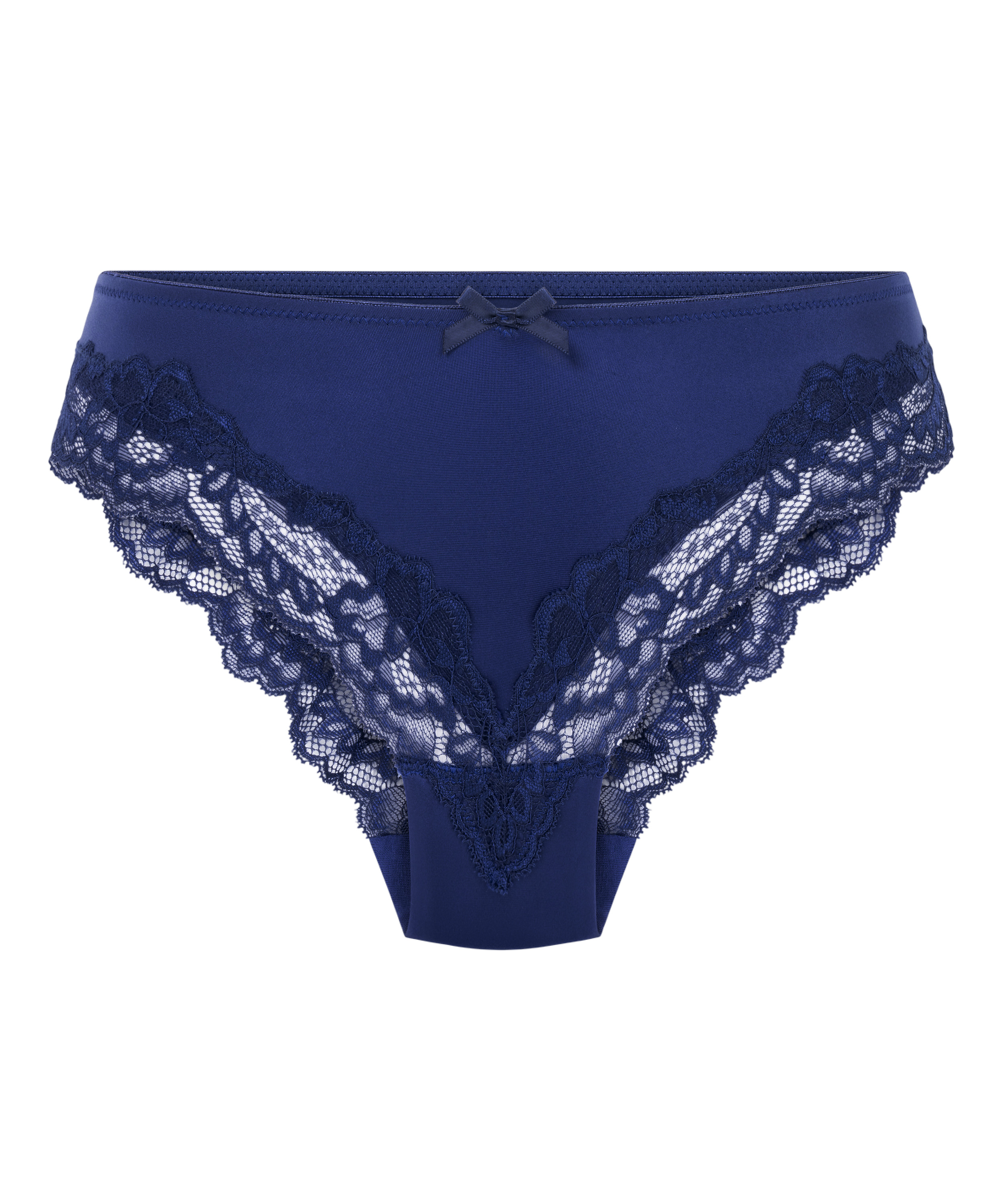 Slip brésilien Lace & Shine, Bleu, main