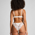 Culotte brésilienne jambe haute Caro, Blanc