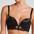 Soutien-gorge à armatures longline push-up préformé Avela, Noir