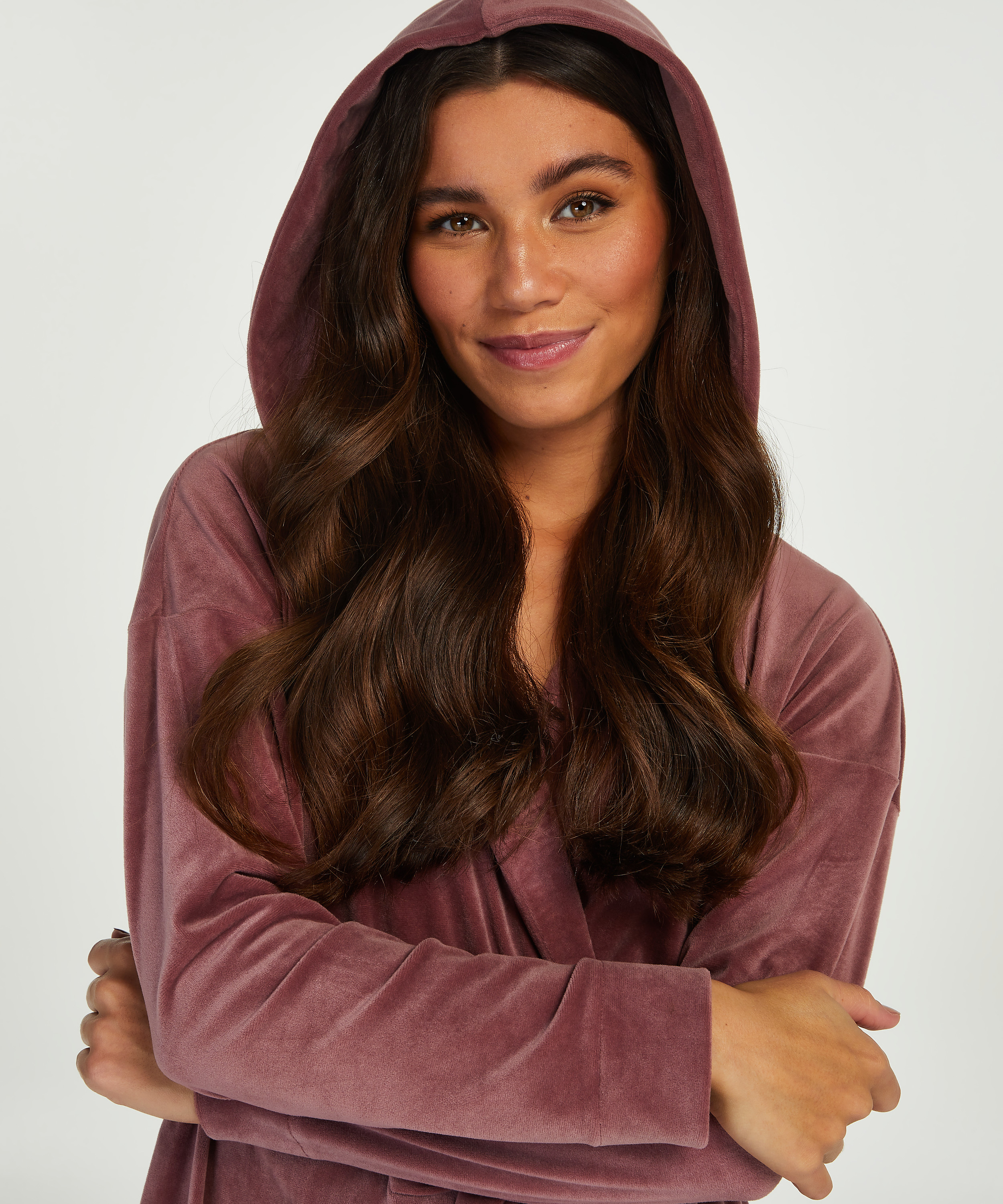 Peignoir Velours, Violet, main