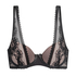 Soutien-gorge rembourré demi-bonnet à armatures Malika, Noir