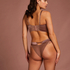 Soutien-gorge rembourré à armatures longline Zrika, Marron