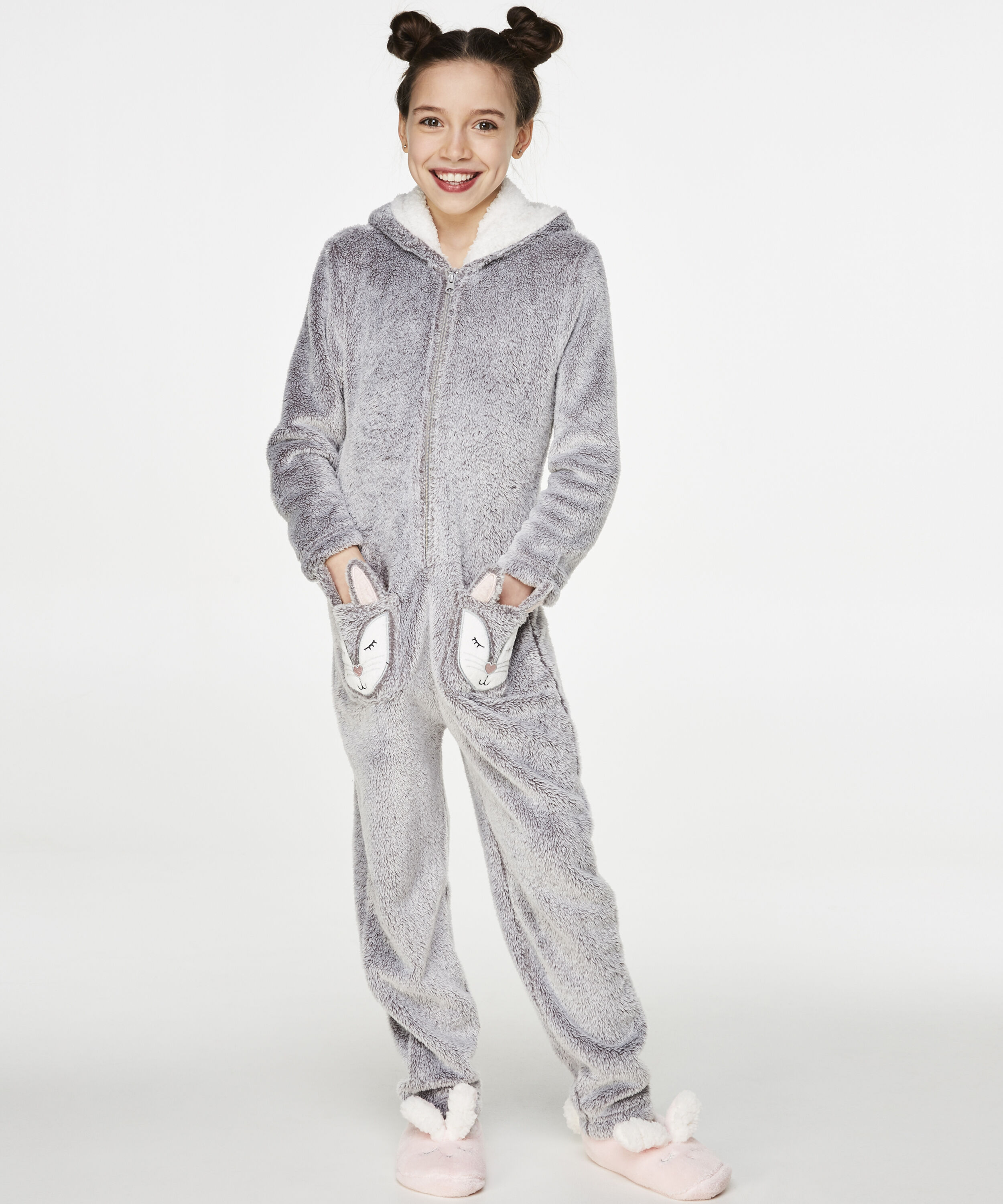 Onesie Teens Fleece, Gris Onesie Teens Fleece, Gris