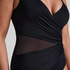Maillot de bain Shaping Shell Mesh, Noir