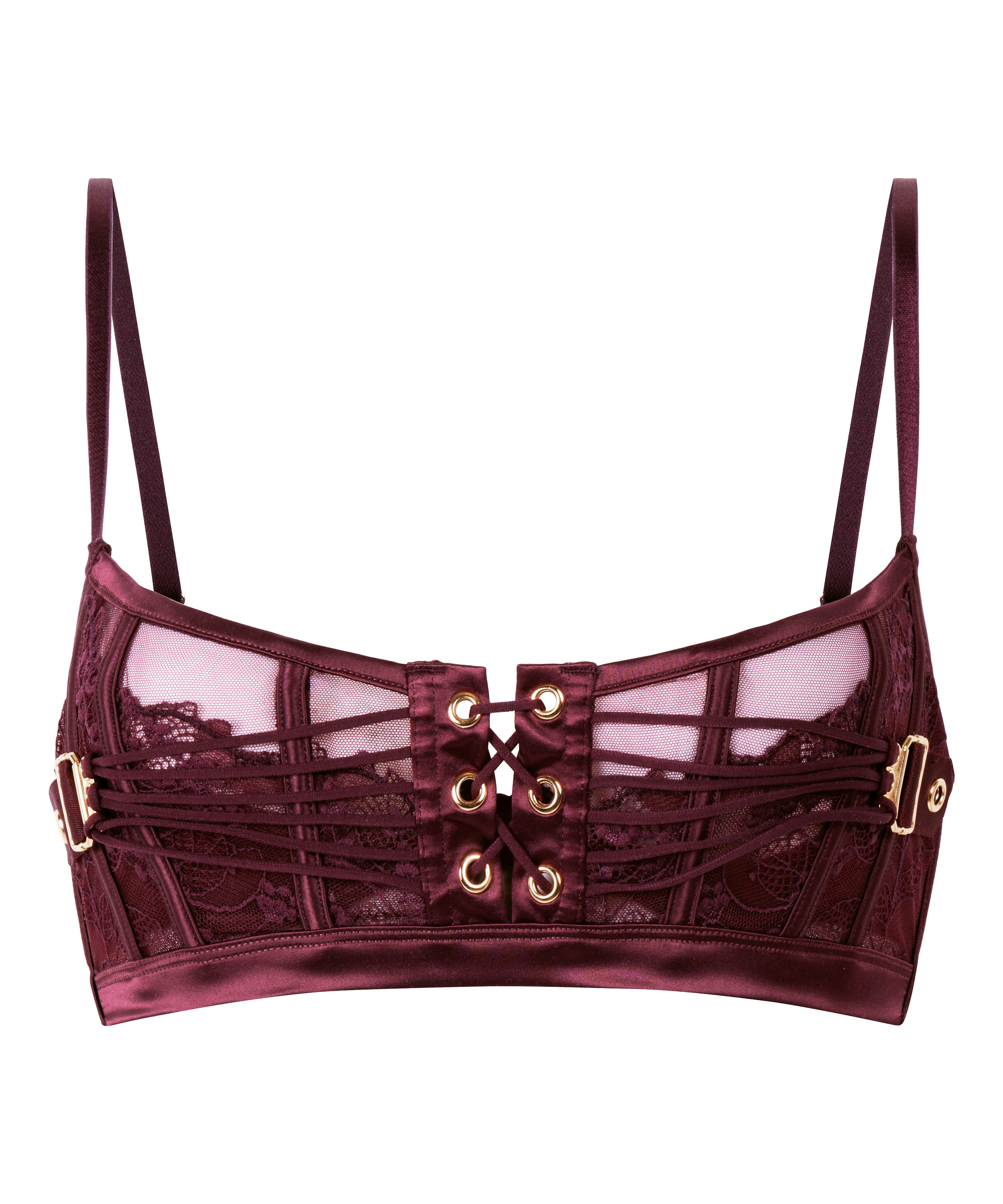 Soutien-gorge non rembourré longline Avela, Rouge, main