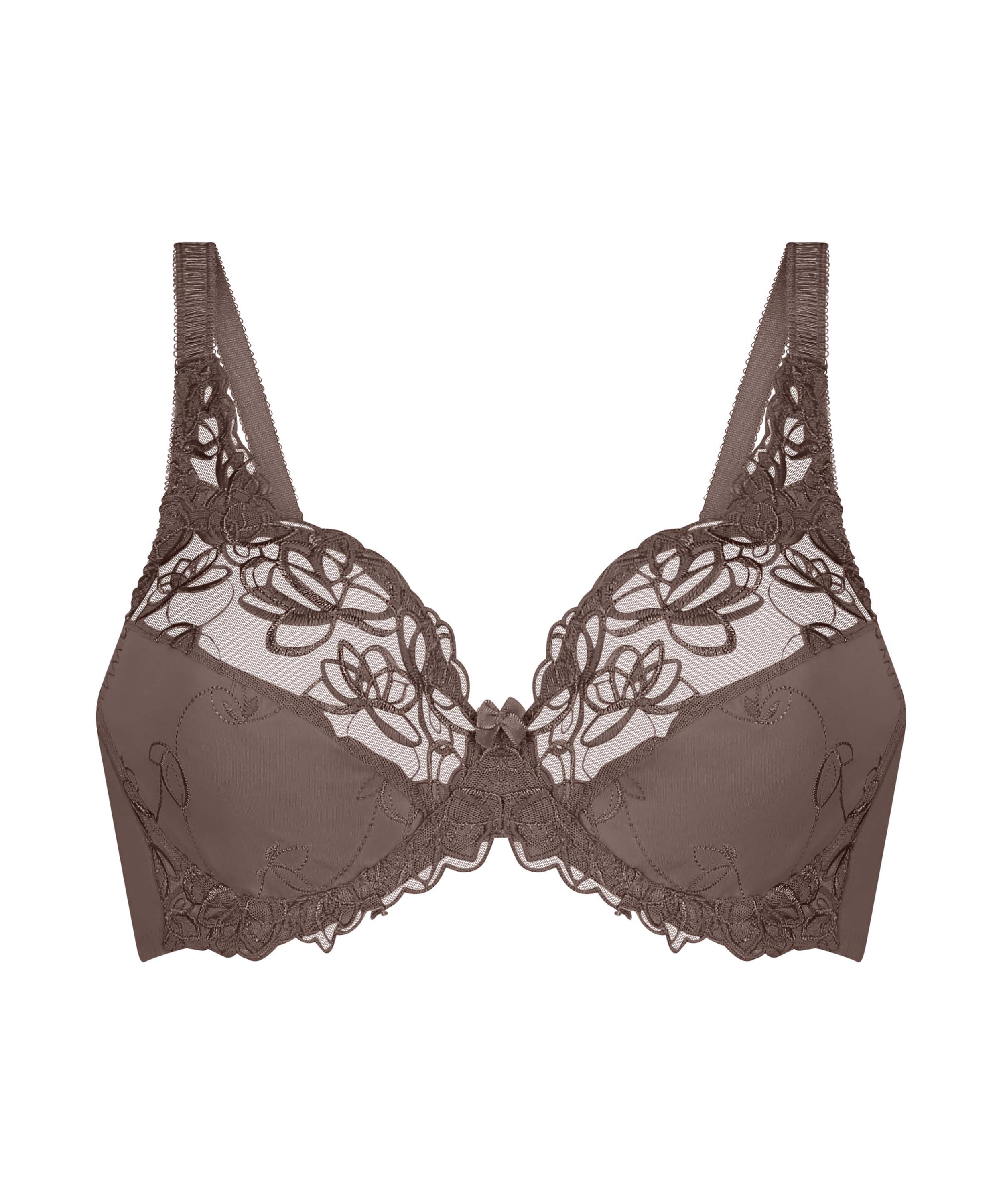 Soutien-gorge à armatures non-préformé Diva, Marron, main