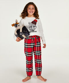 Peluche avec plaid, Gris