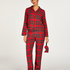 Pyjama Check Twill, Rouge