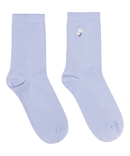 Chaussettes courtes en modal, Bleu