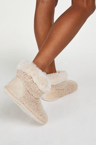 Hunkemöller Pantoufles Teddy Blanc