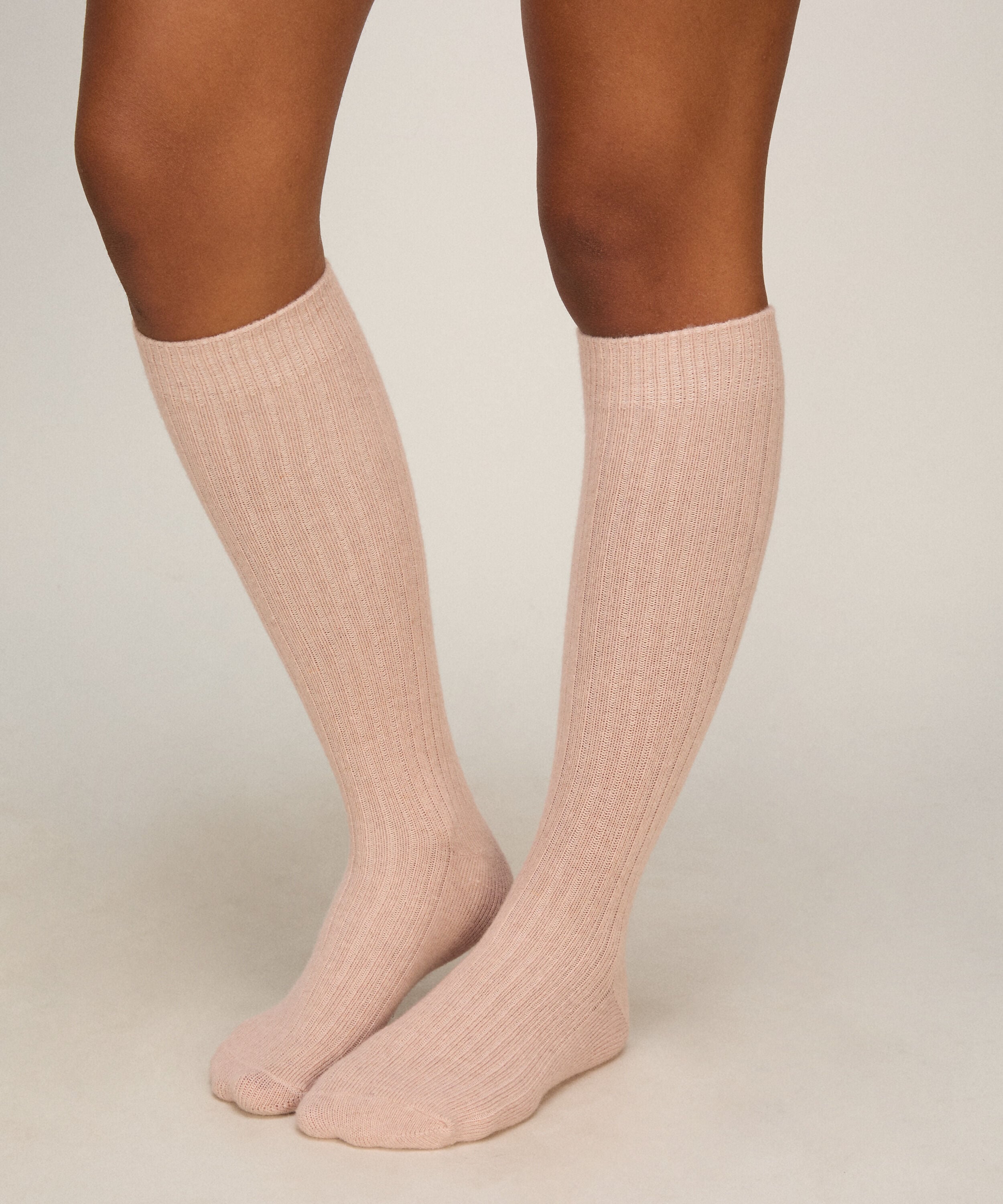 Chaussettes Mélangées Cachemire, Rose