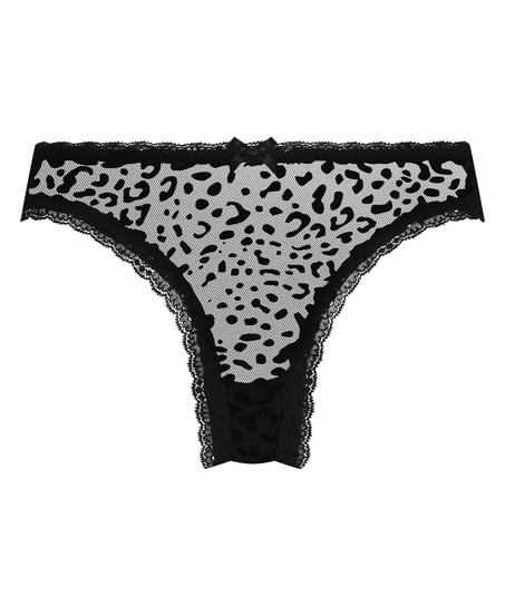 Slip br&eacute;silien V-shape Mesh, Noir