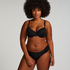 Slip de Bikini Rio Scallop, Noir