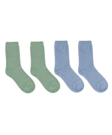 2 paires de chaussettes Cosy, Vert