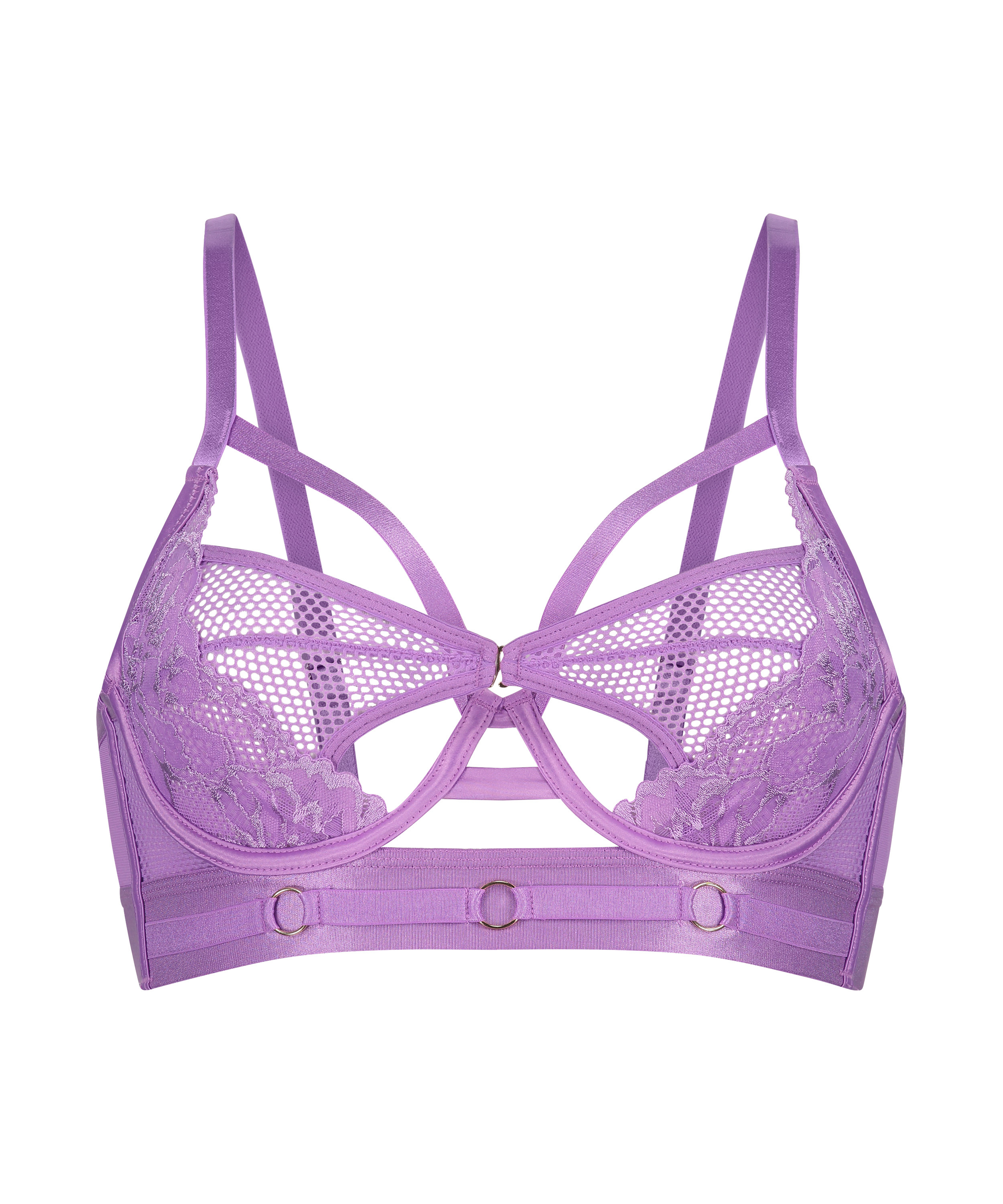 Soutien-gorge à armatures non-préformé longline Pleasure, Violet, main