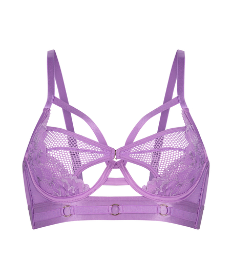 Soutien-gorge à armatures non-préformé longline Pleasure, Violet