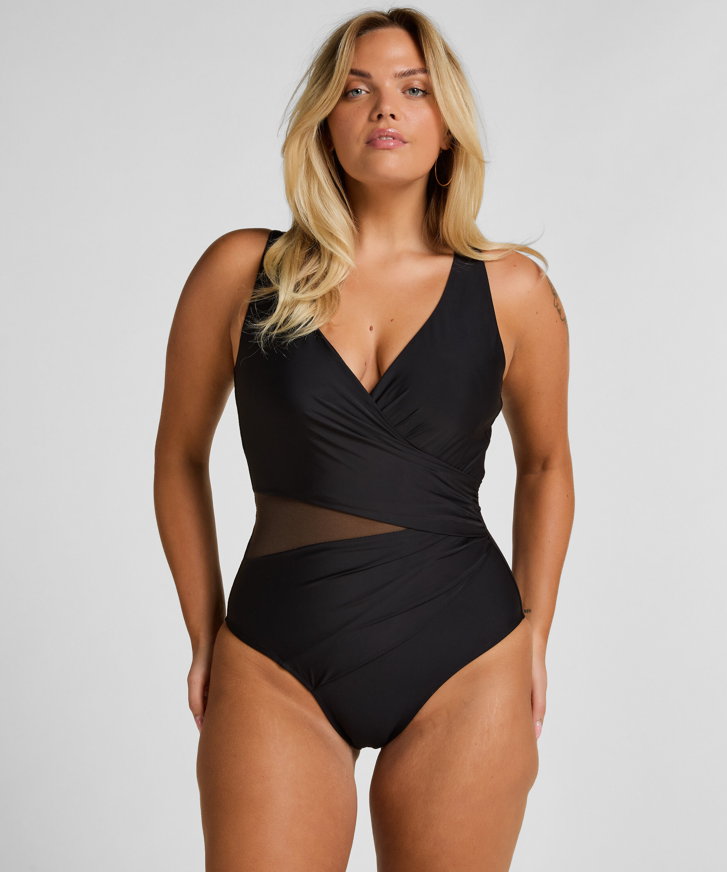 Maillot de bain Shaping Shell Mesh, Noir Maillot de bain Shaping Shell Mesh, Noir