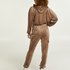 Jumpsuit à capuche Velours, marron