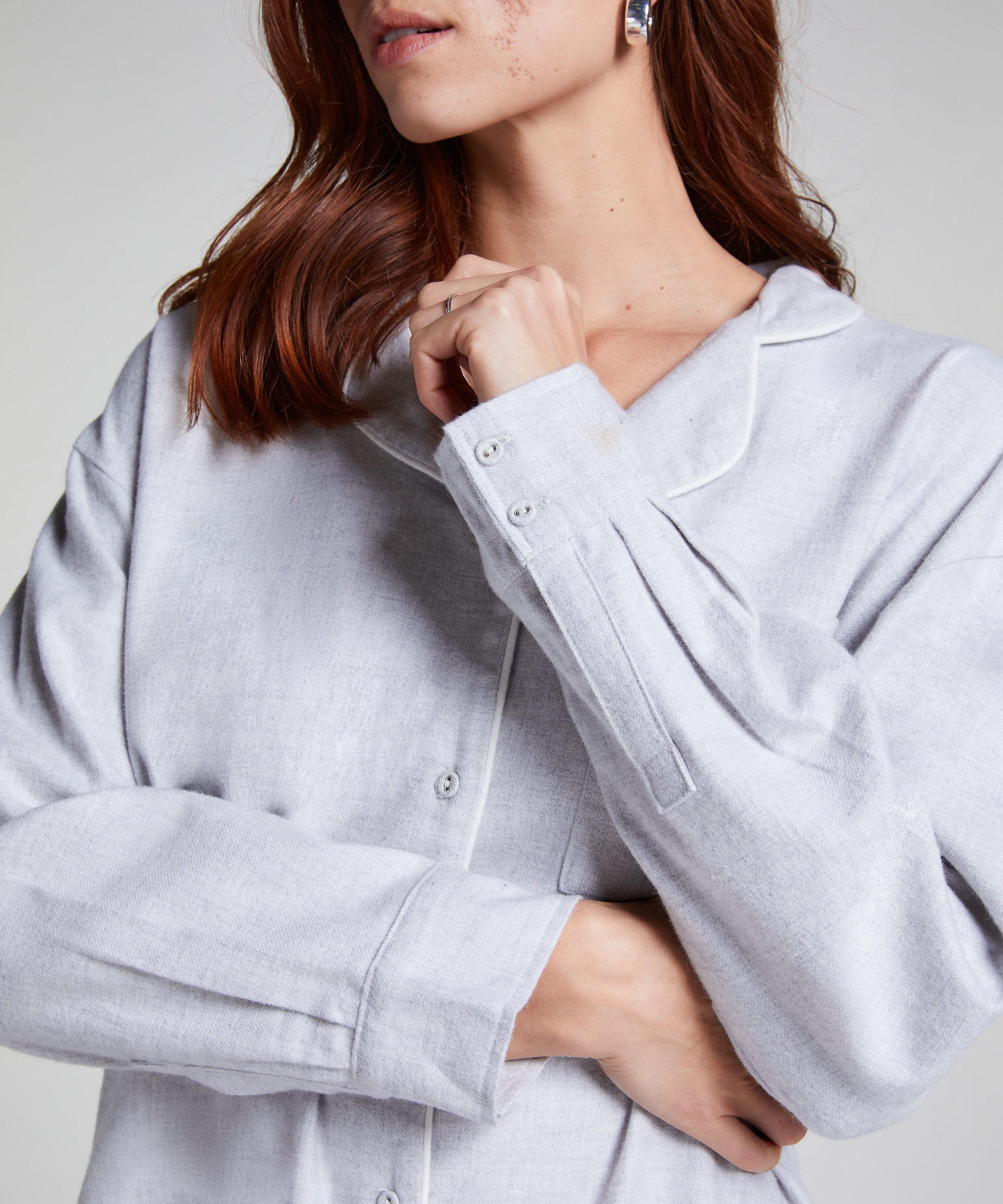 Chemise de nuit Flanel, Gris, main