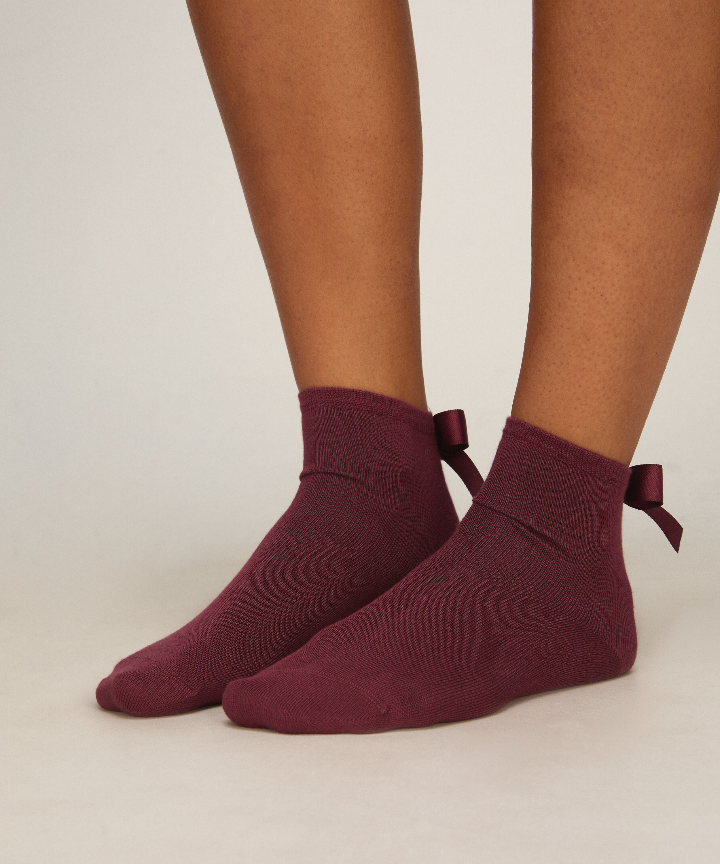 Chaussettes Bow Modal, Rouge Chaussettes Bow Modal, Rouge