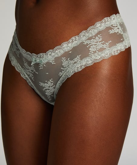 Slip brésilien V-shape Mesh, Vert