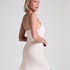 Robe nuisette en satin Minimal, Blanc