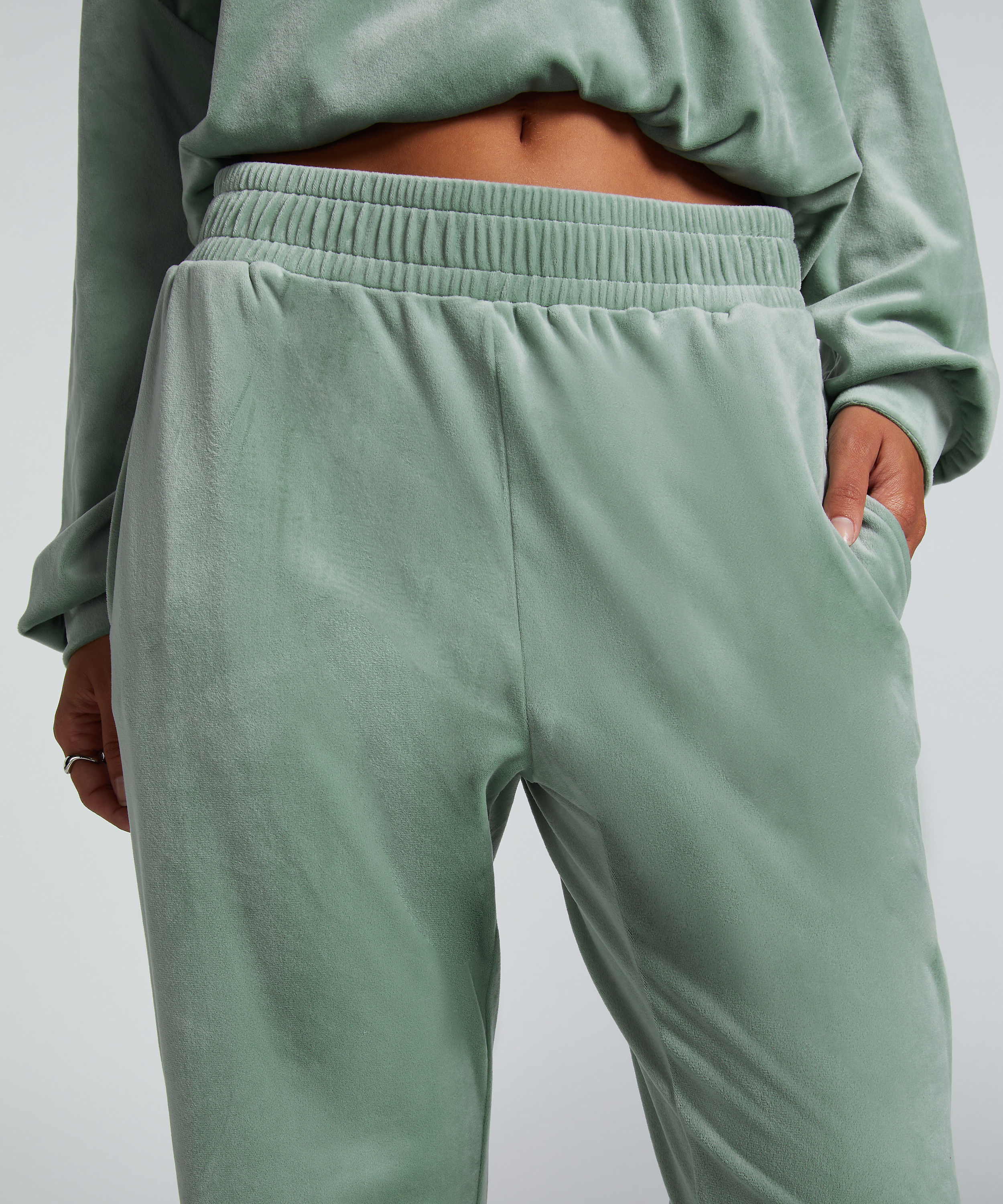 Petite Pantalon de jogging Velours, Vert, main