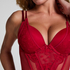 Soutien-gorge à armatures préformé push-up et longline Coco, Rouge