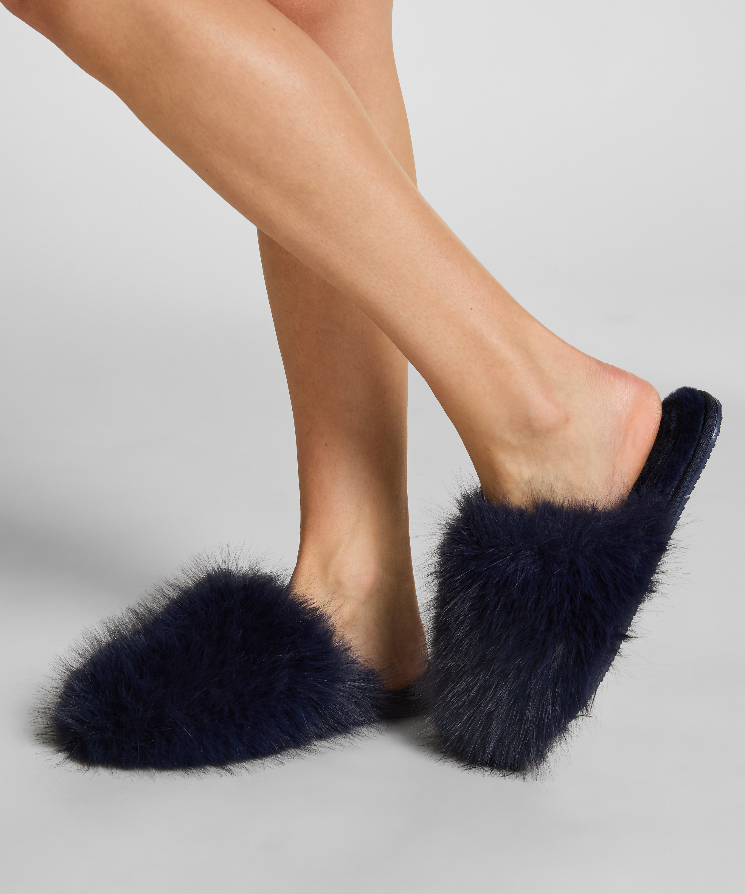 Pantoufles Isabella, Bleu, main