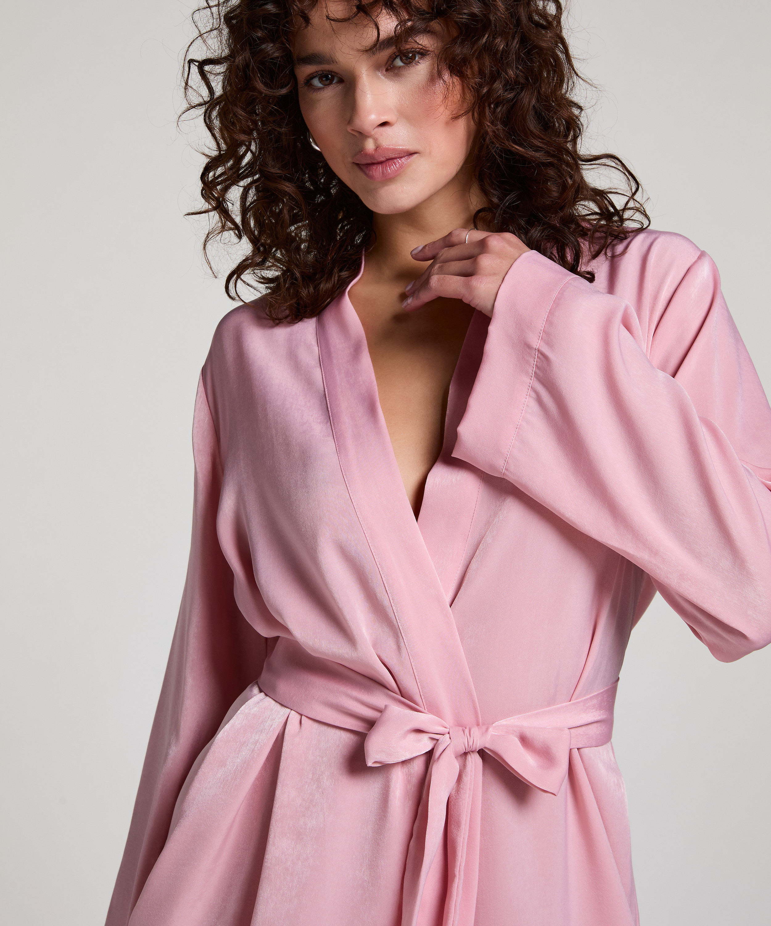 Kimono Satin, Rose, main