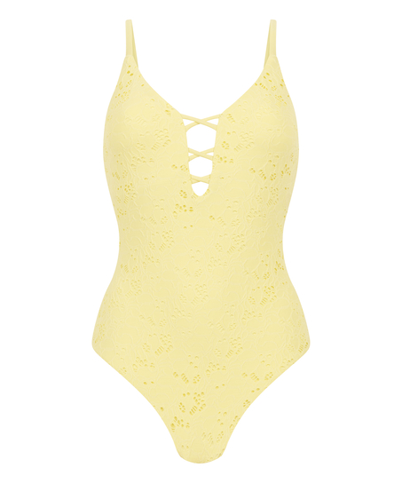 Maillot de bain en crochet, Jaune