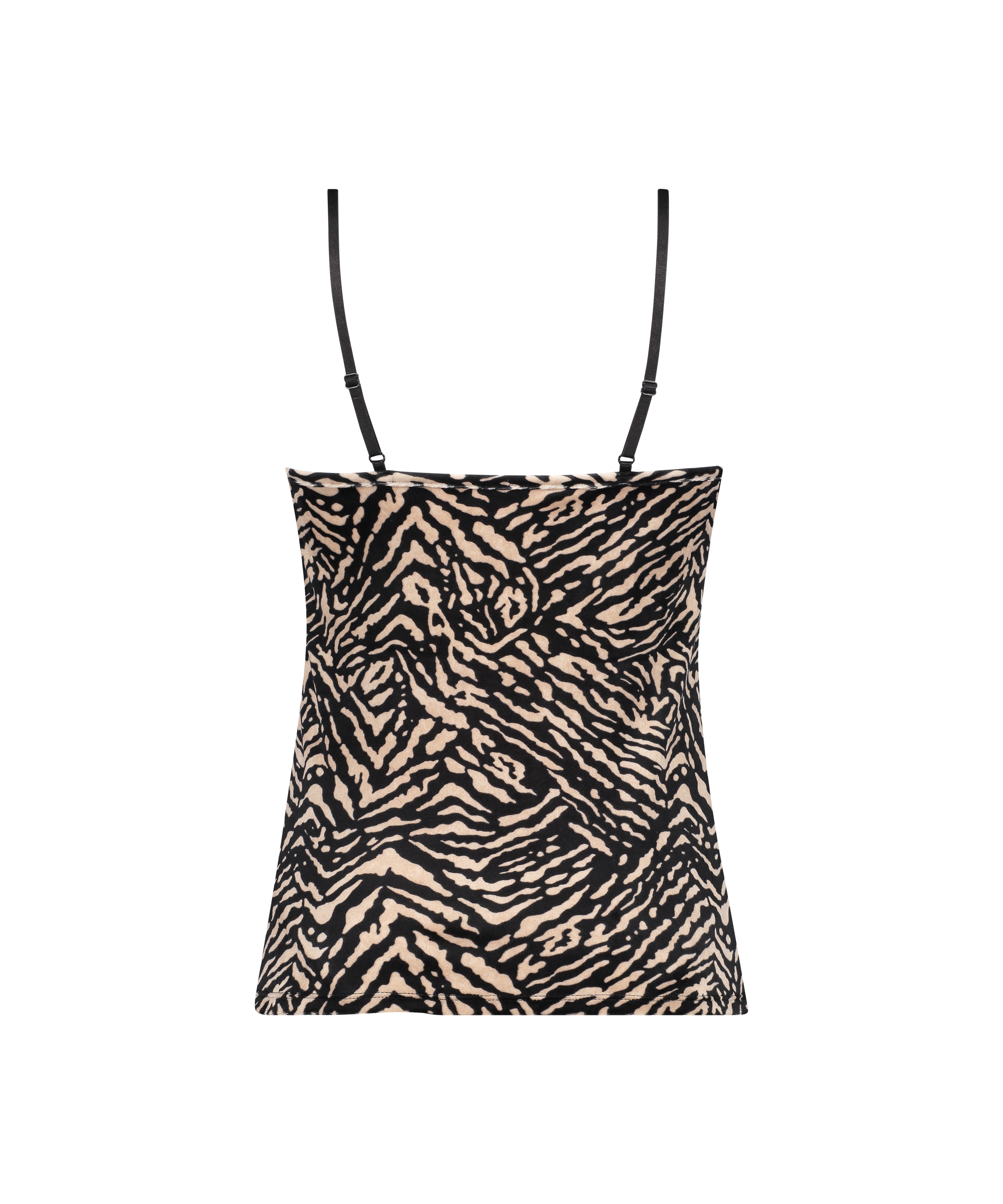 Haut Cami Velours Zebra, Noir, main