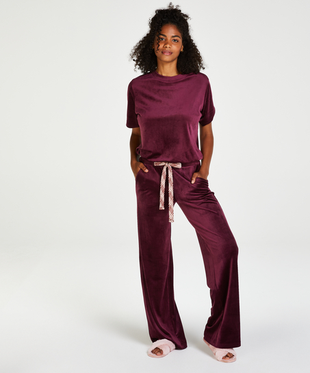 Tall Pantalon de pyjama Velours, Violet