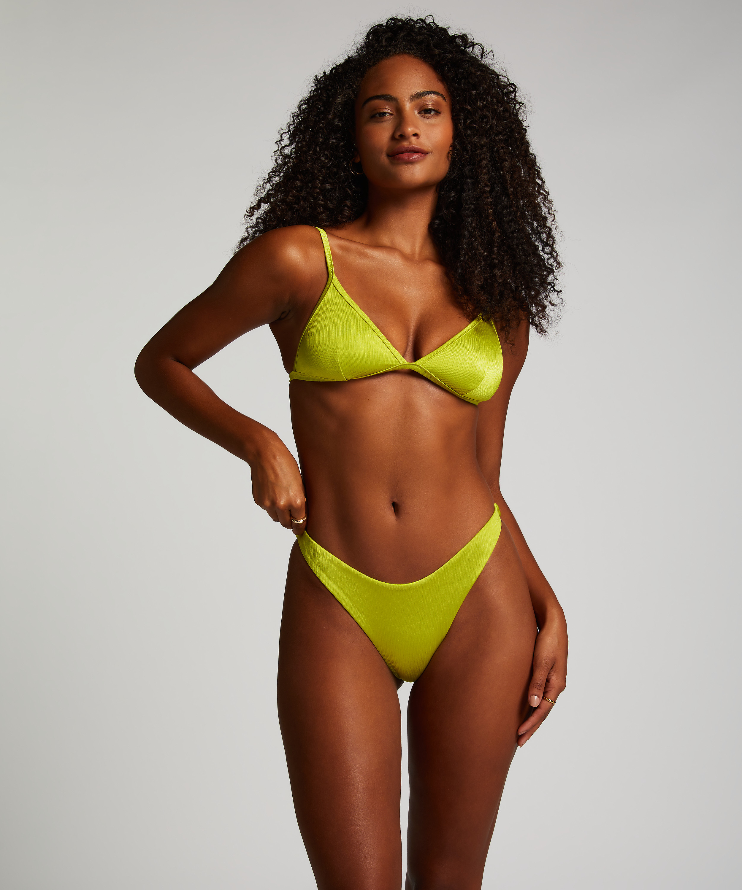 Haut de bikini triangle Luna, Vert, main
