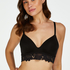 Soutien-gorge push-up préformé sans armatures Evey, Noir