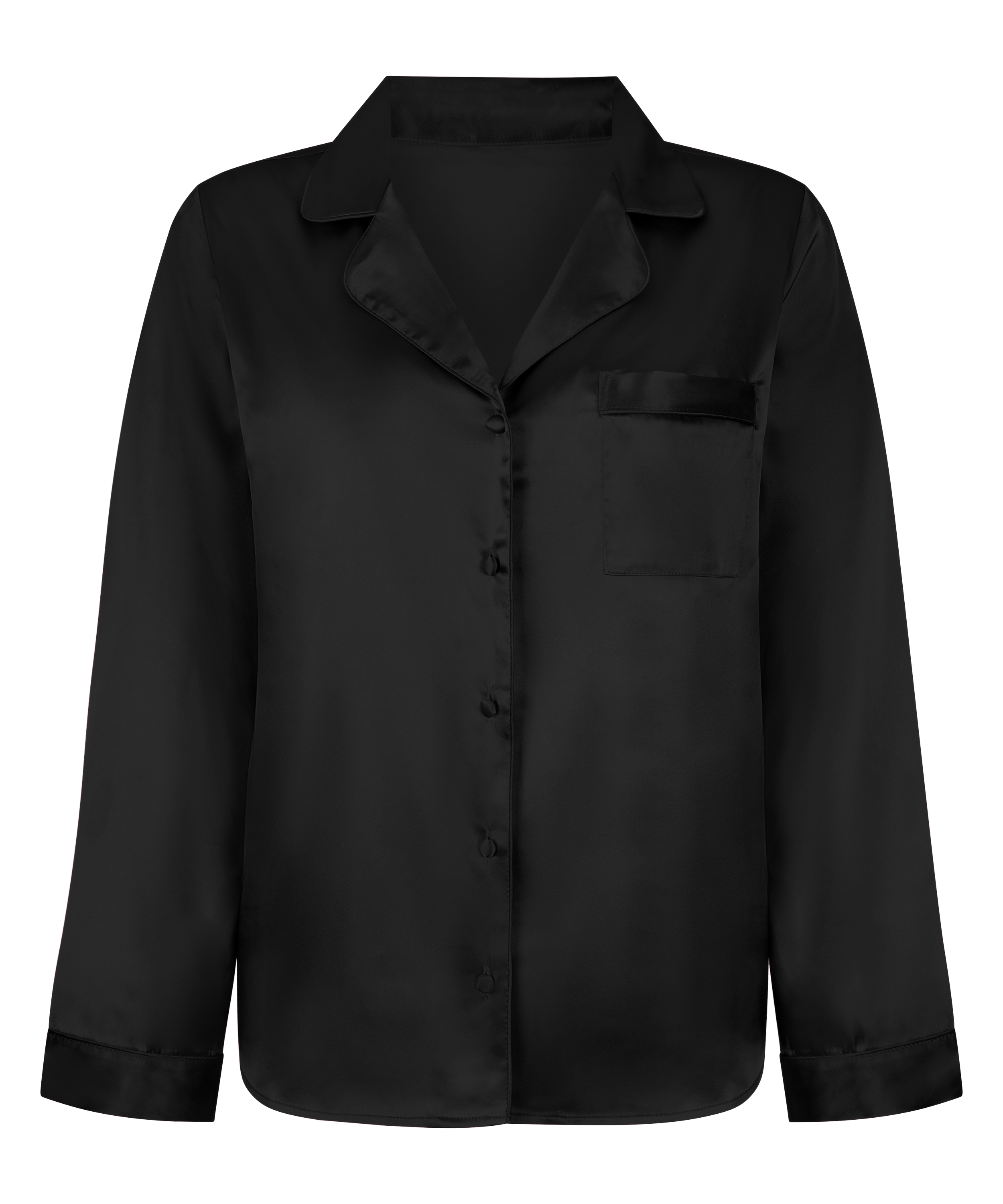 Veste à manches longues Satin, Noir, main