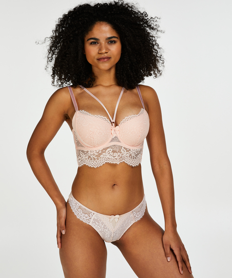 Soutien-gorge &agrave; armatures pr&eacute;form&eacute; longline Dide, Rose