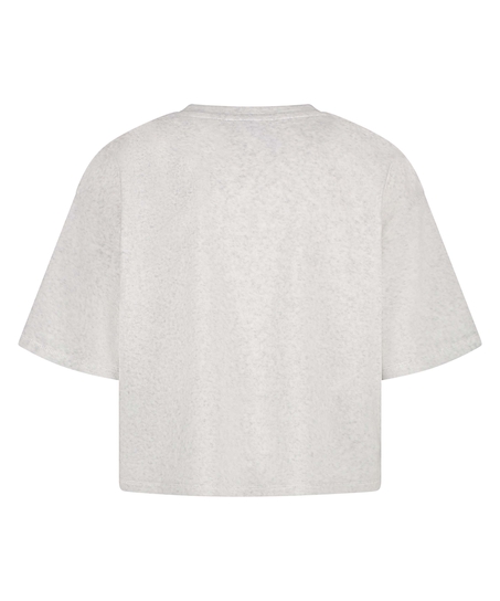 Top velours manches courtes, Gris