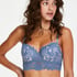 Soutien-gorge à armatures préformé longline Shiloh, Bleu