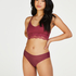 Slip brésilien invisible Stripe mesh, Rouge