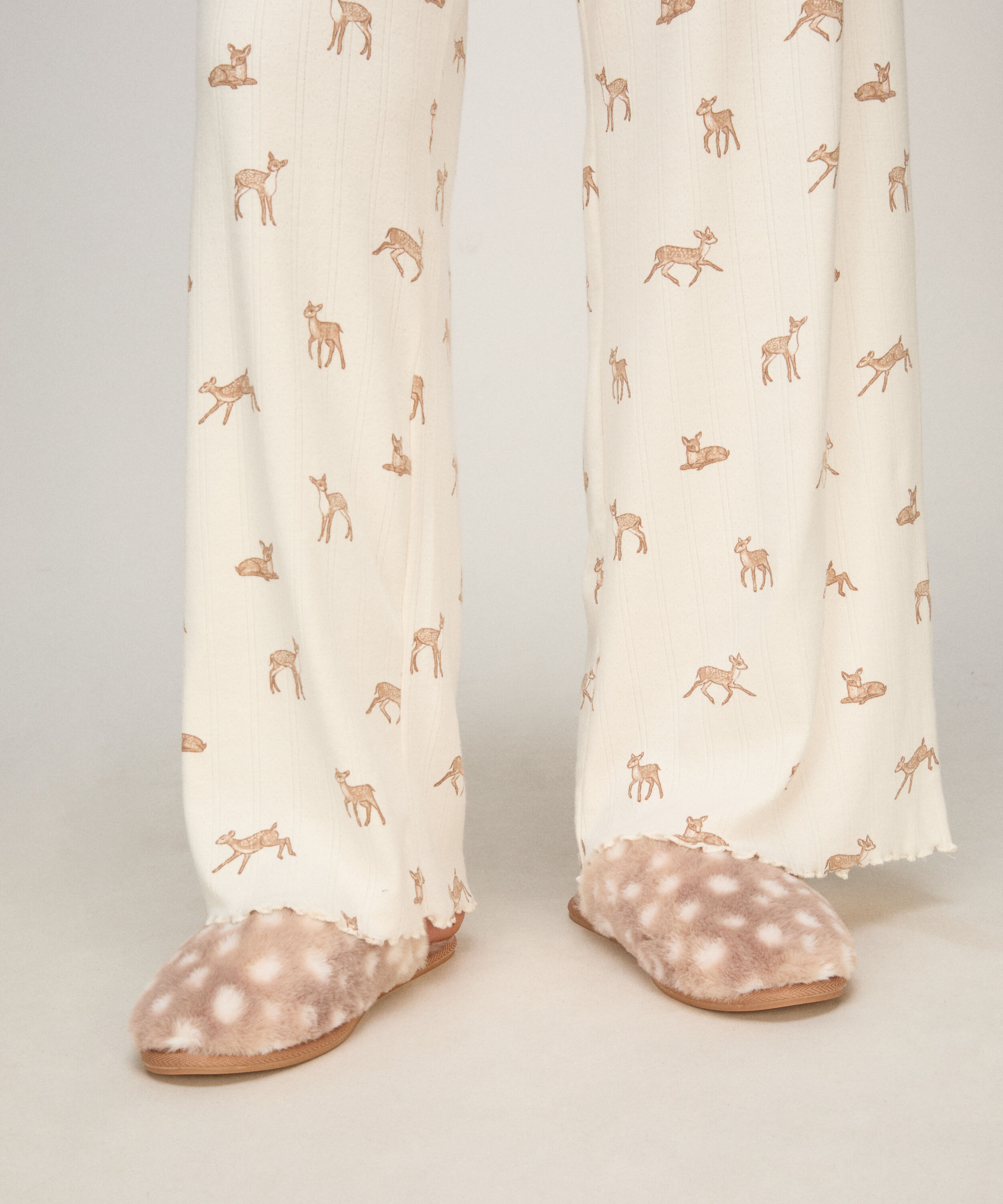 Chaussons Deer Faux Fur, Marron Chaussons Deer Faux Fur, Marron