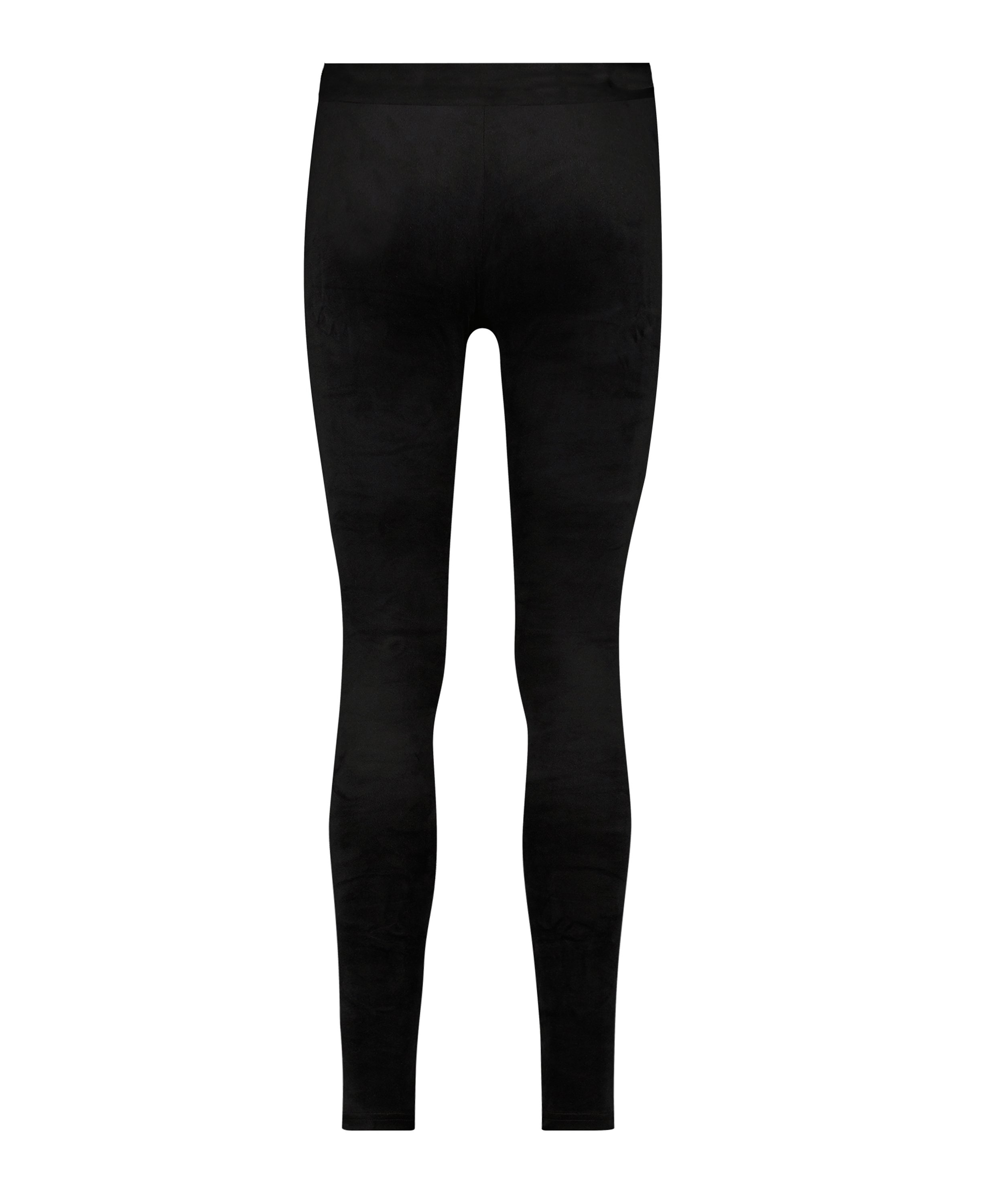 Velour leggings, Noir, main