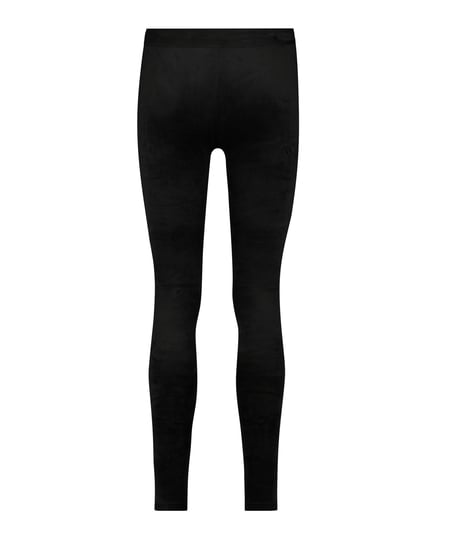 Velour leggings, Noir