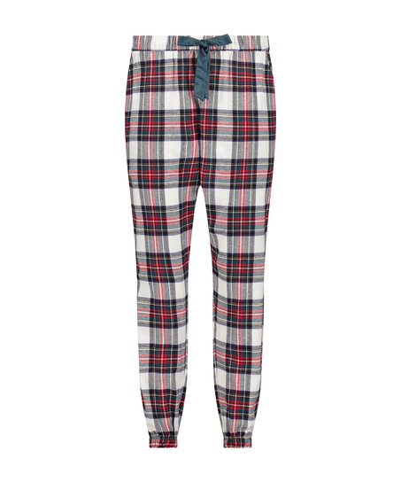 Pantalon de Pyjama Flanel, Blanc